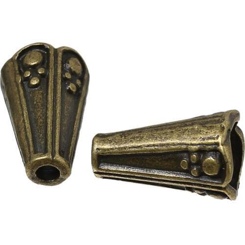 DoreenBeads Beads Caps Cone Antique Bronze (Fits 8mm Beads)Pattern 12mm(4/8")x 8mm(3/8"),100 PCs
