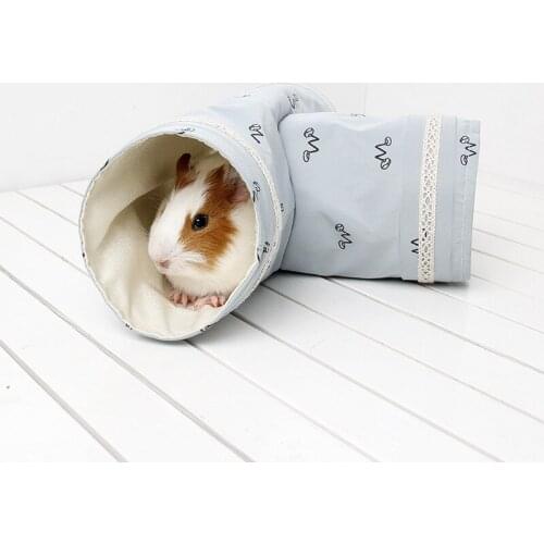 Toy Guinea Pig Spring Autumn Hedgehog Tunnel Spider Toy Chinchilla Hamster Three-channel House Peekaboo