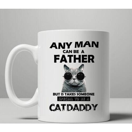 Cat Mugs Daddy Porcelain 11oz Ceramic Beer Tea Boy Friends Gift Cups Mug