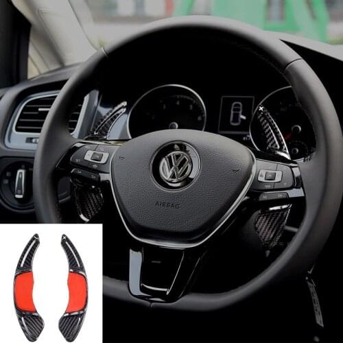 Fit For VW Golf 7 2015-up GTI R MK7 Scirocco Carbon Fiber Steering Wheel Shift Paddle Extension Shifters Replacement Accessories