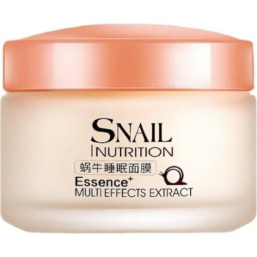 LAIKOU 75g Snail Sleeping Mask for Face Anti Wrinkle Anti Aging Snail Face Reduce Freckles Acne and Spot Remover Face Mask