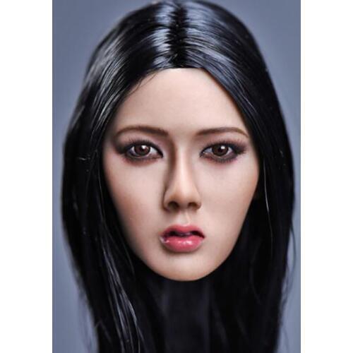 1/6 Scale Girl Head Sculpt Male Woman Lady Caving War Damage Version Model Short/Long Hair Head play for 12" Action Figure