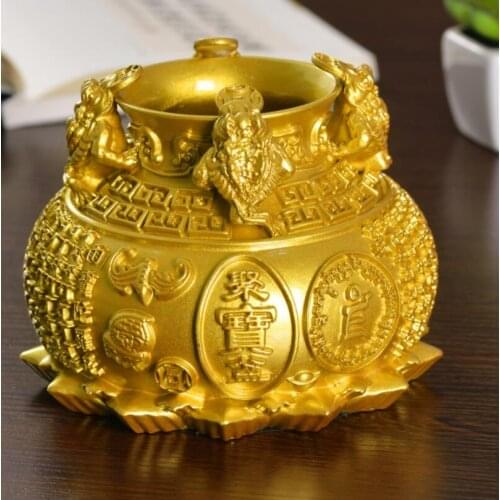 Copper Golden Toad Cornucopia Decoration Brass Jucai Piggy Bank Living Room Home Furnishing Store Opening Gift