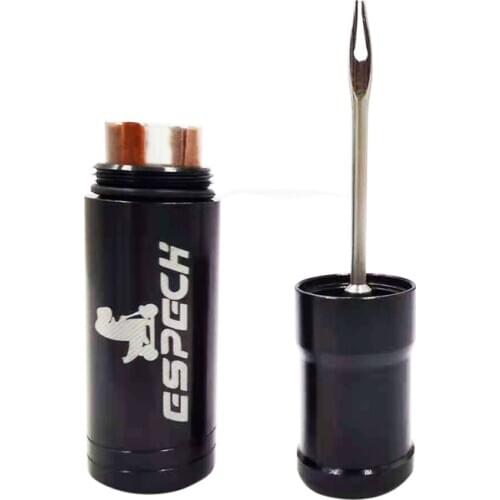 Upgrade bicycle simple tire repair tool CNC alloy Bold steel needle seat pocket easy to carry electric scooter tire repair