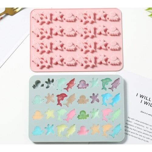 NEW Silicone Fudge Mold Non-stick Candy Mold Pretty Ocean Biological Baking For Candy,Chocolate,Mini Chocolate,Resin DIY Baking
