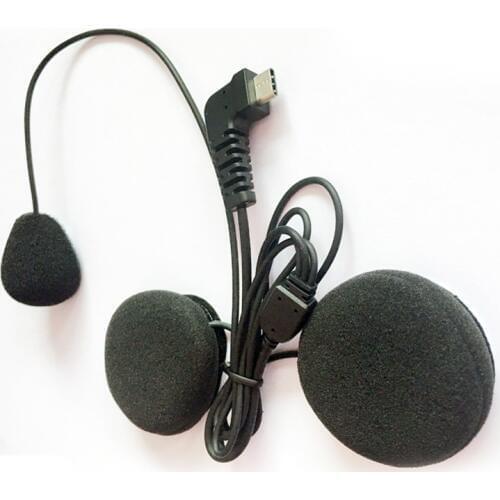 2019 New Type-C USB Soft Earphone Earpiece & MIC For BT-S2 BT-S3 Motorcycle Bluetooth Intercom For Integral Full Face Helmets