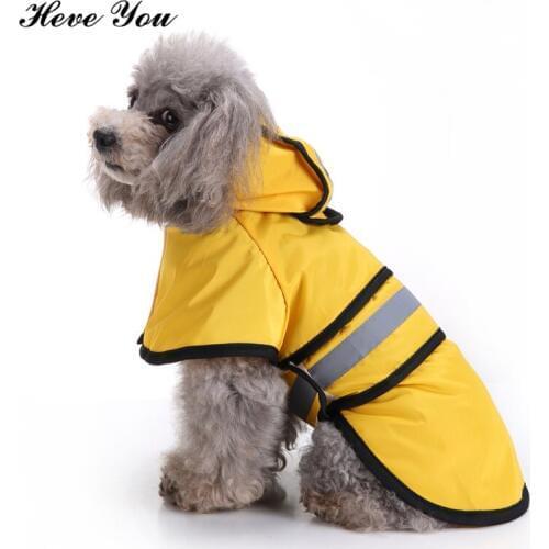 Heve You New Dog Raincoat For Small Medium Large Dogs Waterproof Protection Pet Raincoat Clothes for Dogs Large Reflective Strip