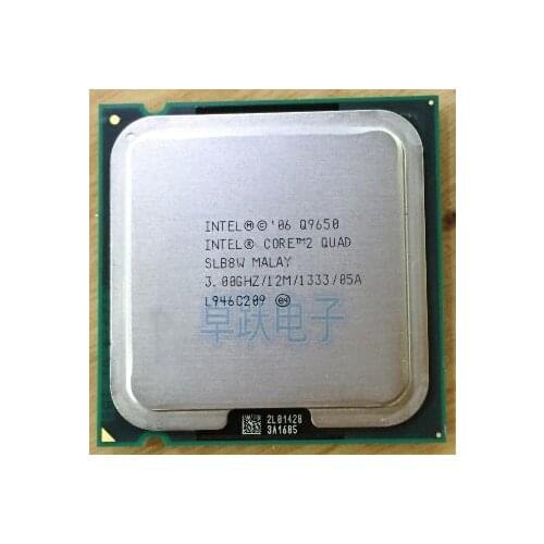 Free shipping Original Intel Core Q9650 CPU processor Quad Core 3.0G 12MB LGA 775 processor scrattered pieces