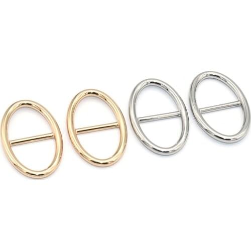 Oval Slide Buckles Belt Buckle Slider Connector Strap Adjuster Purse Buckles Adjuster Buckle for Straps Handbag webbing hardware