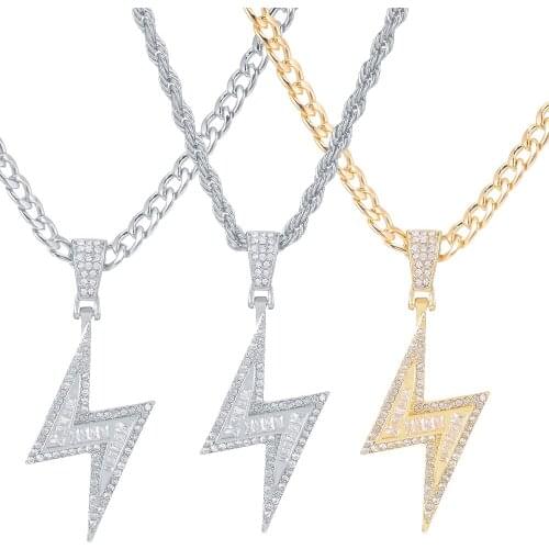 Lightning Necklaces For Women Stainless Steel Necklace Choker Long Chain For Girlfriend Gifts Pendants Fashion Jewelry
