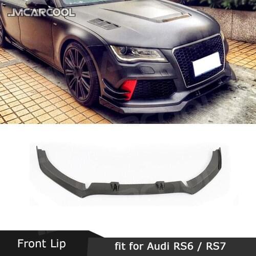 Carbon Fiber Front Lip Spoiler Apron For Audi A6 RS6 A7 RS7 2012-2018 FRP Head Bumper Chin Shovel Guard Car Styling
