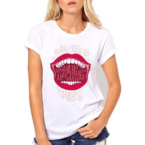 Casual High-quality white women T shirt Just Laughing Print o-neck women T-shirt new design womans Tee Comfortable shirts