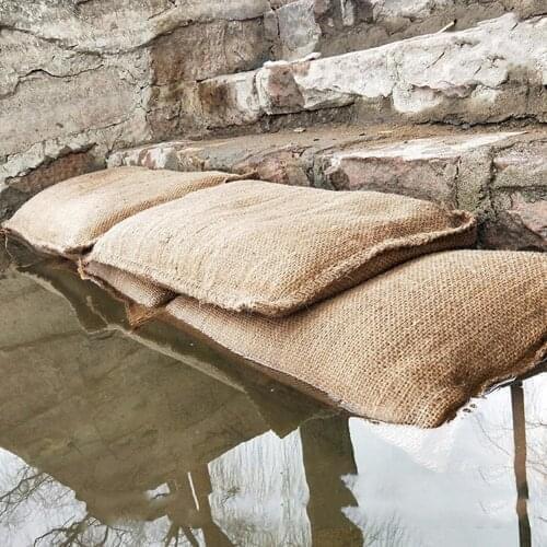 Flood Sandbag Empty Flood Control Sand Bag Thick Canvas Sandbag For Property Home Drawstring Sandbags