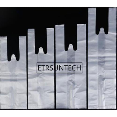 Clear Plastic Beverage Carrier Take Out Bag Drinking Cup Packing Handle Bag for Juice Coffee Cup Pack Bags 1200pcs