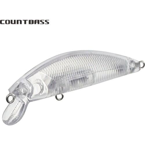 10pcs Blank Hard Lure Bodies 65mm, Unpainted Fishing Baits, Minnow, Wobblers,Bass Walleye Crappie bait