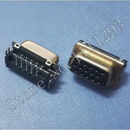 10pcs/lot VGA Jack D-SUB 15P F R/A DIP for Asus HP Lenovo etc Laptop VGA Socket Connector
