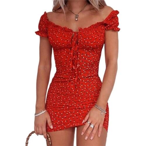 Sexy Off Shoulder Smocked Bodycon Dress Women Strapless Ruffles High Waist Mini Dresses Short Party Club Dress Vestidos