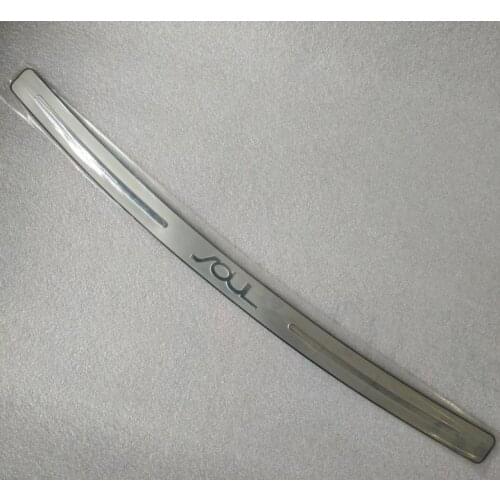 Car styling FOR KIA SOUL 2008 2009 2010 2011 2012 2013 REAR BUMPER PROTECTOR STEP PANEL COVER BOOT SILL PLATE TRUNK ACCESSORIES