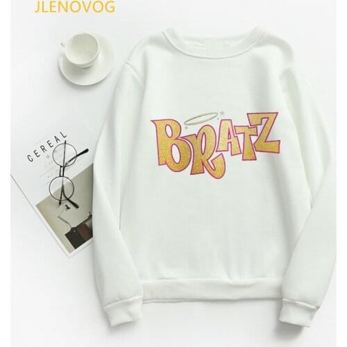 Golden bratz letter print hoodies women funny sweatshirt women tracksuit kawaii winter clothes for girls sudadera mujer