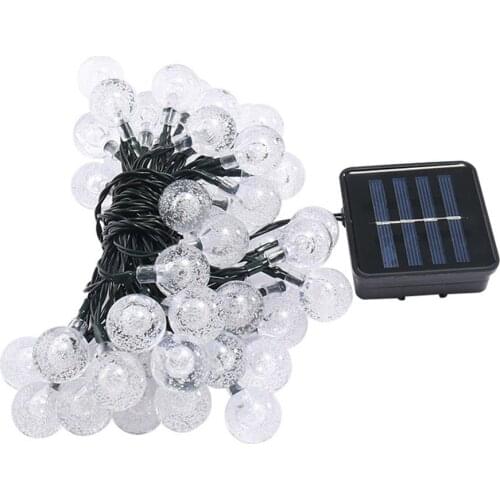New Outdoor Waterproof Solar Bubble Ball Light String Garden Decoration Light 12 Meters 100 Lights Garden Decoration