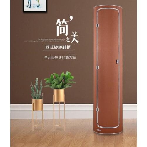 Large capacity rotary shoe cabinet household entrance porch shoe rack circular cylinder storage