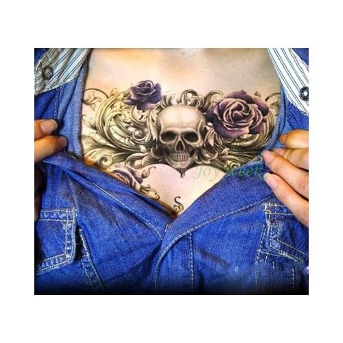 Waterproof Temporary Tattoo Sticker rose skull tatto stickers flash tatoo fake tattoos for girl women lady