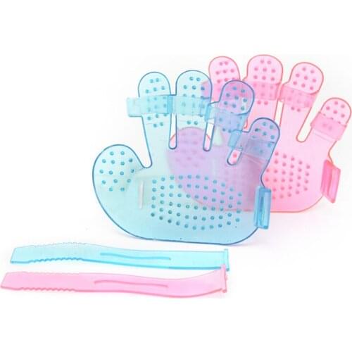 1pcs Pet Dog Cat Grooming Shower Bath Massage Brush Comb Hand Shaped Glove Five Fingers Pet Clean Comb Massage