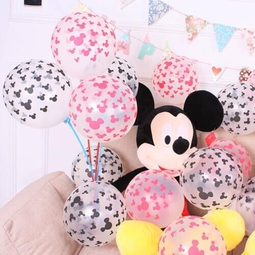 10pcs 12inch Mickey Minnie Helium Latex Balloons Birthday Party Decorations Baby Shower New Year Theme Decor Kids Gift Supplies