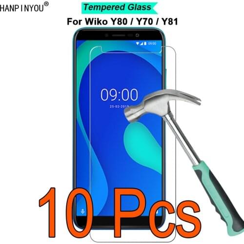 10 Pcs/Lot For Wiko Y80 Y70 Y81 9H Hardness 2.5D Ultra-thin Toughened Tempered Glass Film Screen Protector Guard