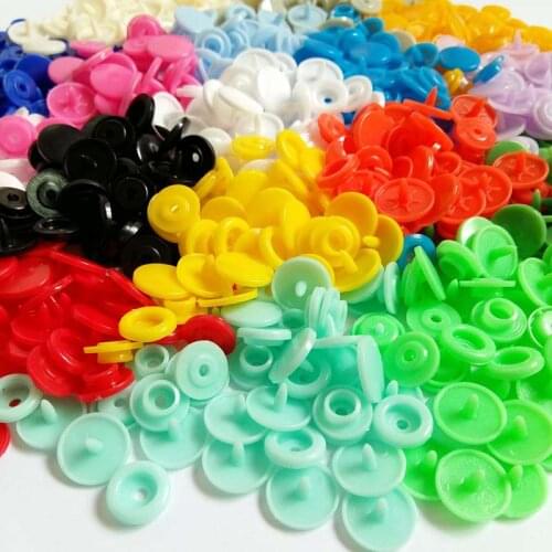 12MM Round Plastic snap Button 100sets T5 baby clothes Diaper Buttons Snaps Fasteners Clips Press Studs [ can choose the colors]