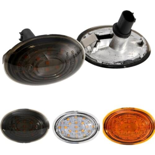 2Pcs Car Dynamic LED Side Marker Light Flowing Side Indicator Lamp For BMW MINI R56 R57 R58 R59 2007-2013 Smoked Black