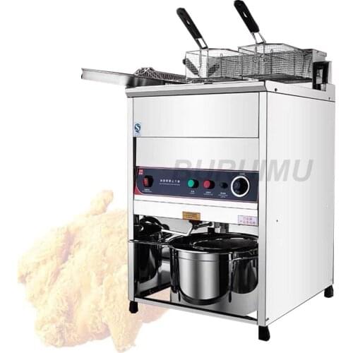 30L Electric Fryer Machine Commercial Heating Tube Vertical Fried Chicken Chain Store Flip Small Yellow Croaker Maker