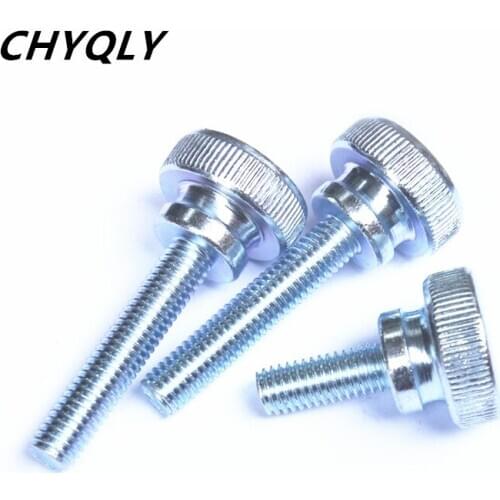 5/10Pcs GB835 M3 M4 M5 M6 Knurling High Flat Head Double Big Head Knurled Thumb Screw Hand Tighten Computer Screws