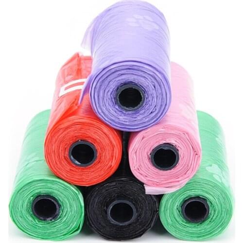5/3/1 Roll Degradable Pet Waste Poop Bags Dog Cat Clean Up Refill Garbage Bag Outdoor Home Clean Waste Collection Garbage Bag
