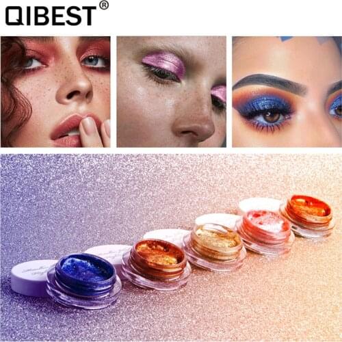 5 Colors Eyeshadow Liquid Portable Metallic Shiny Eyeshadow Glitter Liquid Makeup Single Eyeshadow Palette Jelly Pigment