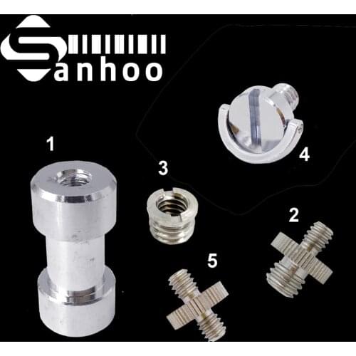 5in1 1/4" to 3/8" Male to Female Thread Screw Mount Adapter Tripod Plate Screw For Camera Flash Tripod Light Stand