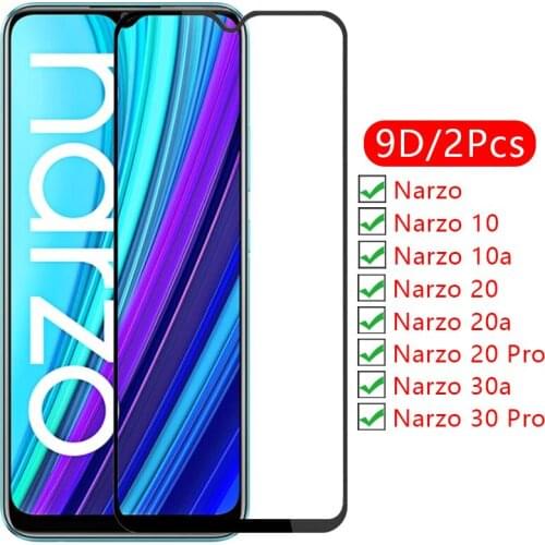9d protective tempered glass for realme narzo 20 30 pro 5g 20a 30a 10a 10 a screen protector on realmi a20 a30 narzo20a narzo20