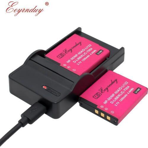 2pcs FNP-50 KLIC-7004 D-Li68 Battery & Charger For Fujifilm X10 X20 XF1 F50 F75 F665 F900 F775 EXR F505 F305 F200