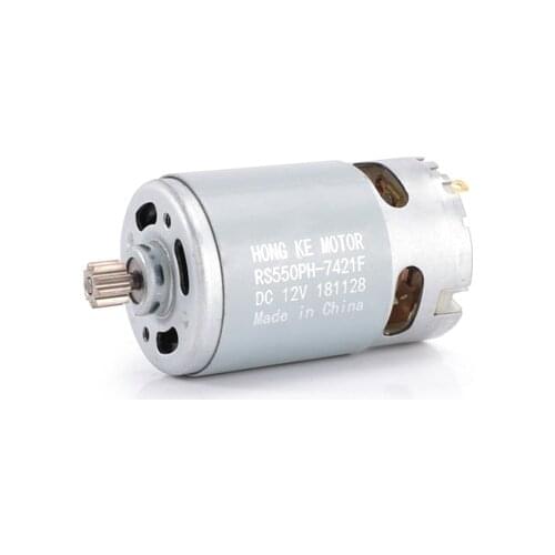 Electric All Copper Drill Accessories RS550 Motor 12Teeth 12V16.8V21V Motor Two-Speed High Torque Gear Box Drill Screwdriver