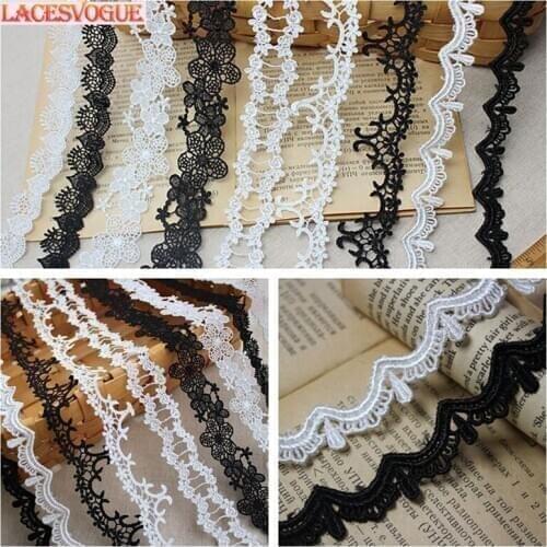 14yards 1.8-3cm Embroidery lace ribbon Necklace material DIY patchwork Dress edge Garment needlework sewing accessories 220