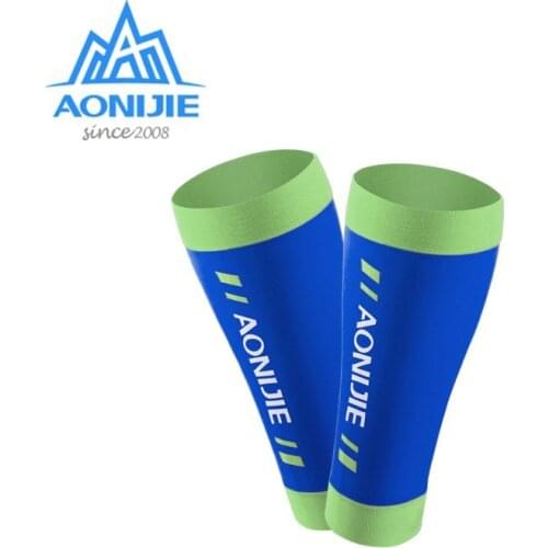 AONIJIE 1Pair Sports Compression Leg Cover Breathable Brace Support Calf Sleeves Protective For Outdoor Running Marathon Jogging