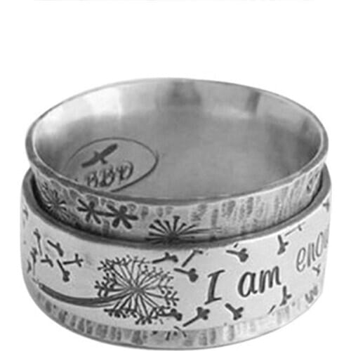 Mens and Womens Vintage Rings Retro Letter Loyal Love Couple Ring Anniversary Jewelry Gift For Unisex Party Birthday Gift