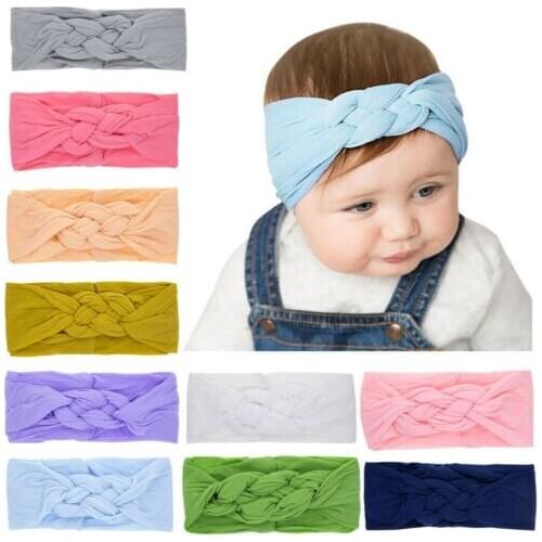Citgeett 10 Colors Baby Girl Headband Elastic Headdress Kids Hair Band Newborn Bow