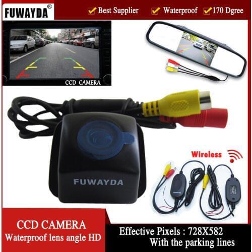 FUWAYDA Parking Monitors System Rear View Camera for Toyota Prius 06-10/ Camry 09 10/ Aurion 06-11 4.3"Rear view Mirror Monitor