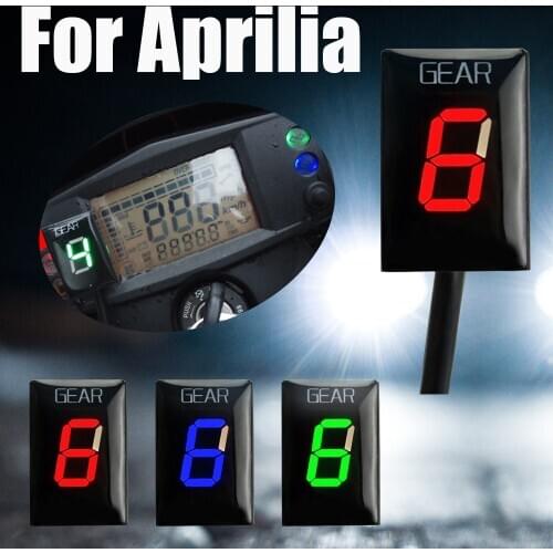 For Aprilia RS125 RSV Mille Tuono RSV4 ETV 1000 Caponord Shiver 750 1-6 Speed Motorcycle Gear Display Indicator Direct Mount