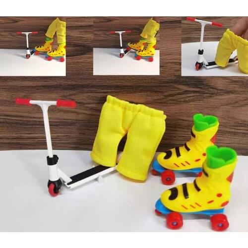Skate Training Props Combination Part Kit Mini Finger Toys Set Finger Sports Set Alloy Mini Scooter Gifts For Children