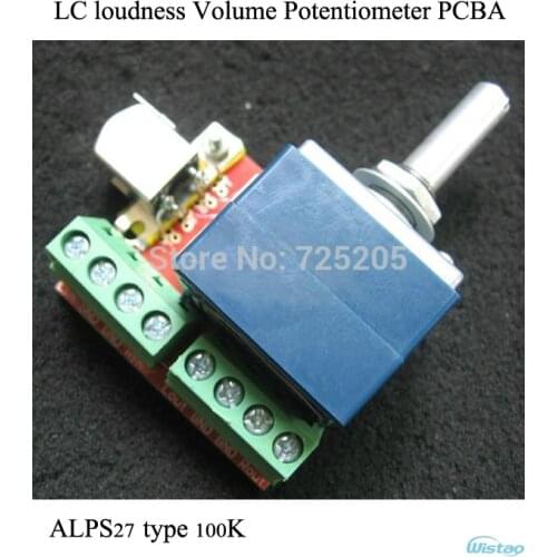 LC Loudness Volume Potentiometer Circuit Boards PCBA Japan ALPS27 Type 100K HIFI DIY Free Shipping