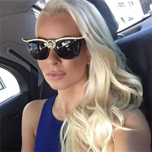 Cool Black Cat Eye Sunglasses Lovers Fashion Designer Luxury Shades For Women Mens Handsome Sexy glasses UV400