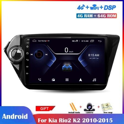 10.1 inch Android Multimedia Player For Kia Rio2 K2 2010-2015 Car Screen Radio Stereo IPS GPS Navigation Wifi Bluetooth DSP Car
