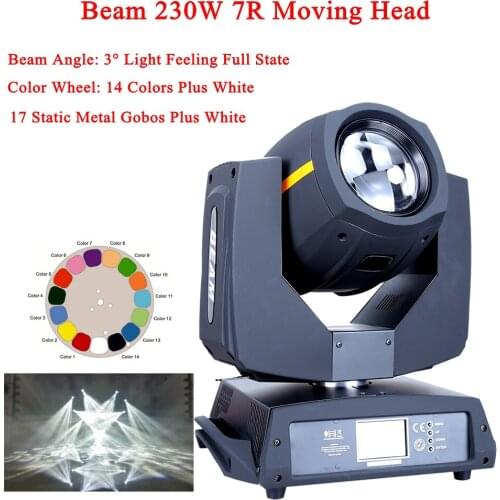 Music Stage Lighting 230W 7R Super Beam Light DMX512 Control Moving Head Lights Professional Sound Party DJ Disco Stage Light